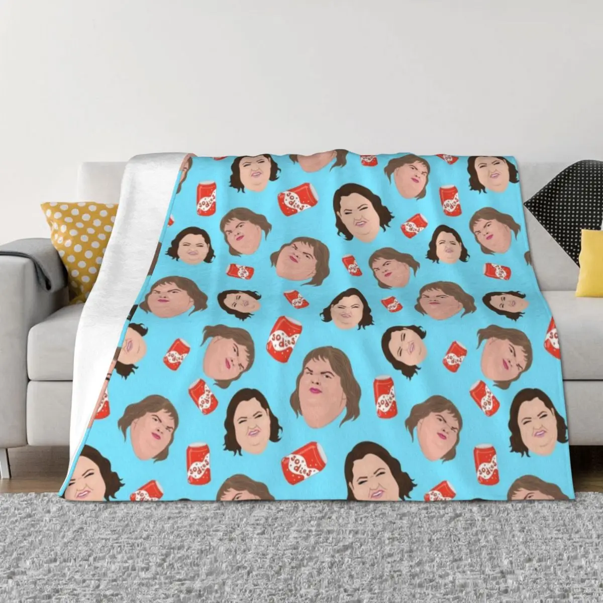 

1000lb Sisters - Repeat Print - Sodies - Slaton Sisters Amy Tammy Throw Blanket Thins Hair blankets ands warm winter Blankets