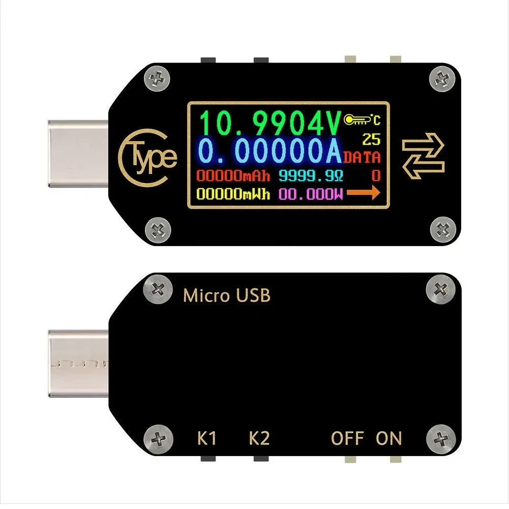 TC66C Type-C USB PD Trigger USB Voltmeter 2 Way Voltage Current Meter Digital Multimeter USB Tester
