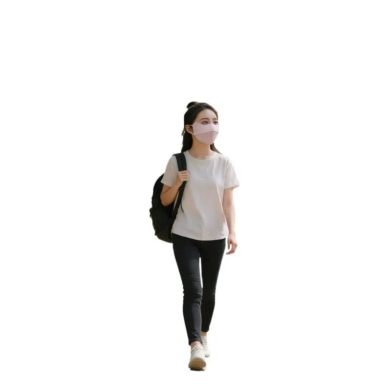 

Ice Silk Dustproof Face Mask Breathable UV Protection Washable Mesh for Hiking Camping Traveling