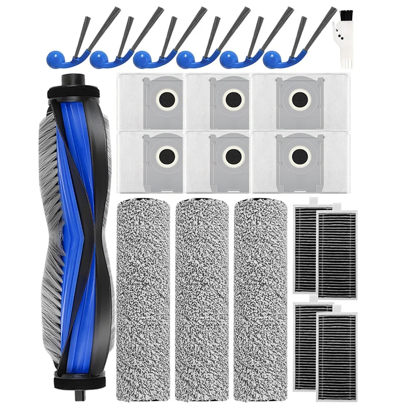 Kit de remplacement A76G-Fit : rouleau principal, chiffon de nettoyage, brosse latérale, sac à poussière, filtre HEPA pour robots aspirateurs ECOVACS T80 PRO OMNI/T80 OMNI
