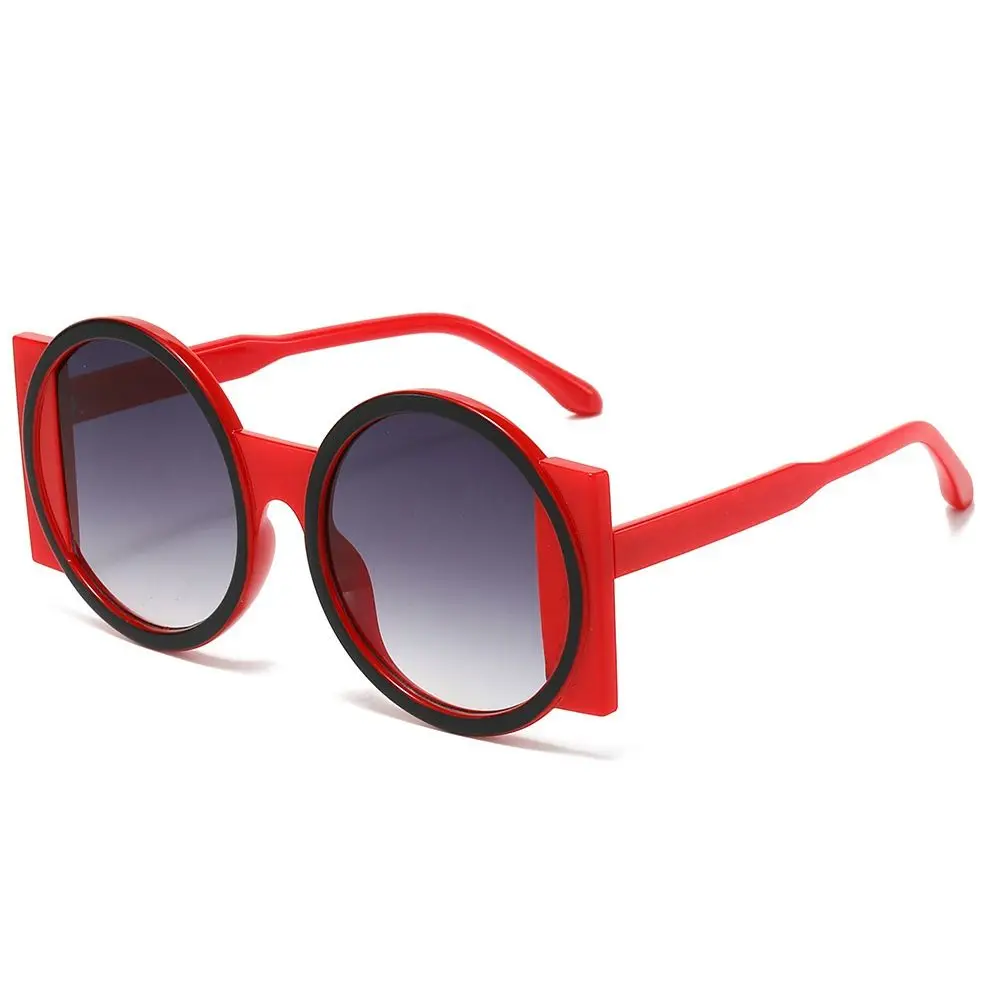 Retro Oversized Round Sunglasses UV400 Unique Contrast Color Shades Gradient Sun Glasses for Women & Men