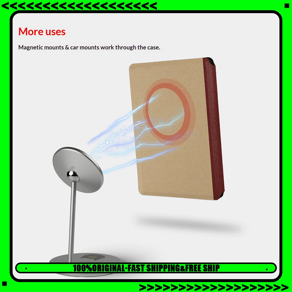 XTEINK X4 Pro Magnetic Protective Case Slim PU Leather Notebook Pattern Cover Shell for E Ink Tablet Anti-Scratch For Gifts