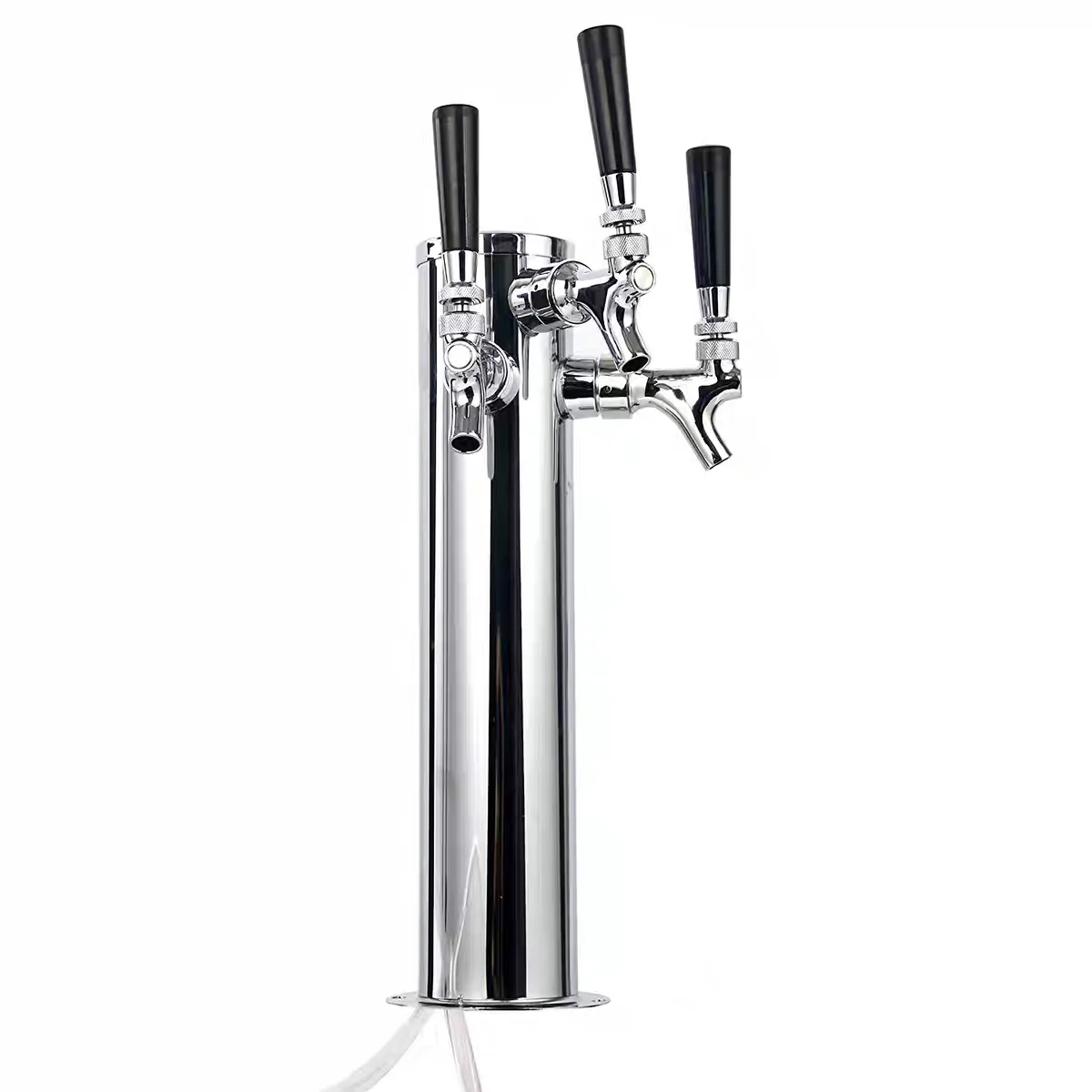 High Quality GHO Eco-Friendly Metal Beer Tower Straight Tube Three Holes Tap for Bars and Restaurants Box Packed Accessory