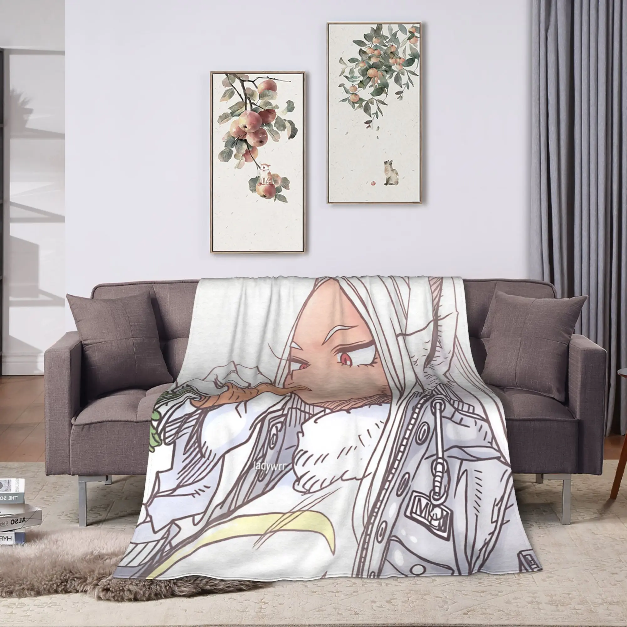 Rabbit Hero Mirko  Blankets  Picnic Flannel Throw Blanket For Living Room Super Warm Design Quality Bedspread Gift Idea