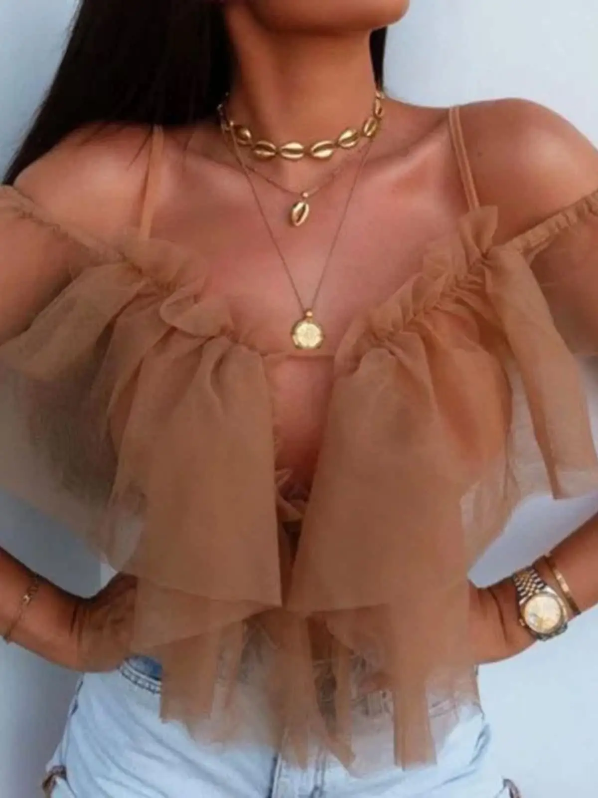 

Sexy Me V-ne Jumpsuit Women's Strapl ort Pants Street Sle mid Waist Regular Thin 2024 Spring Online Exclusive