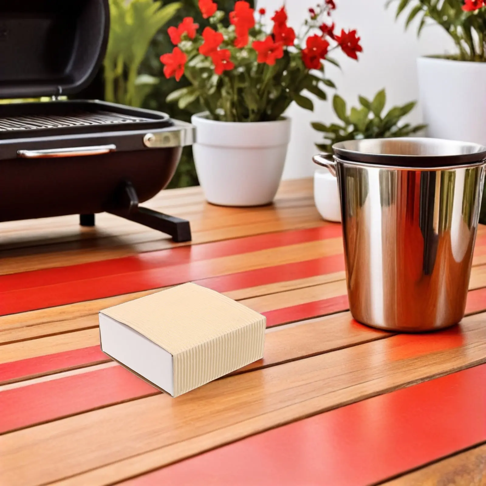 6Pcs Firewood Storage Holders Blank White Match Boxes Moistureproof Seal Compact for Camping Wedding Party Birthday Holiday