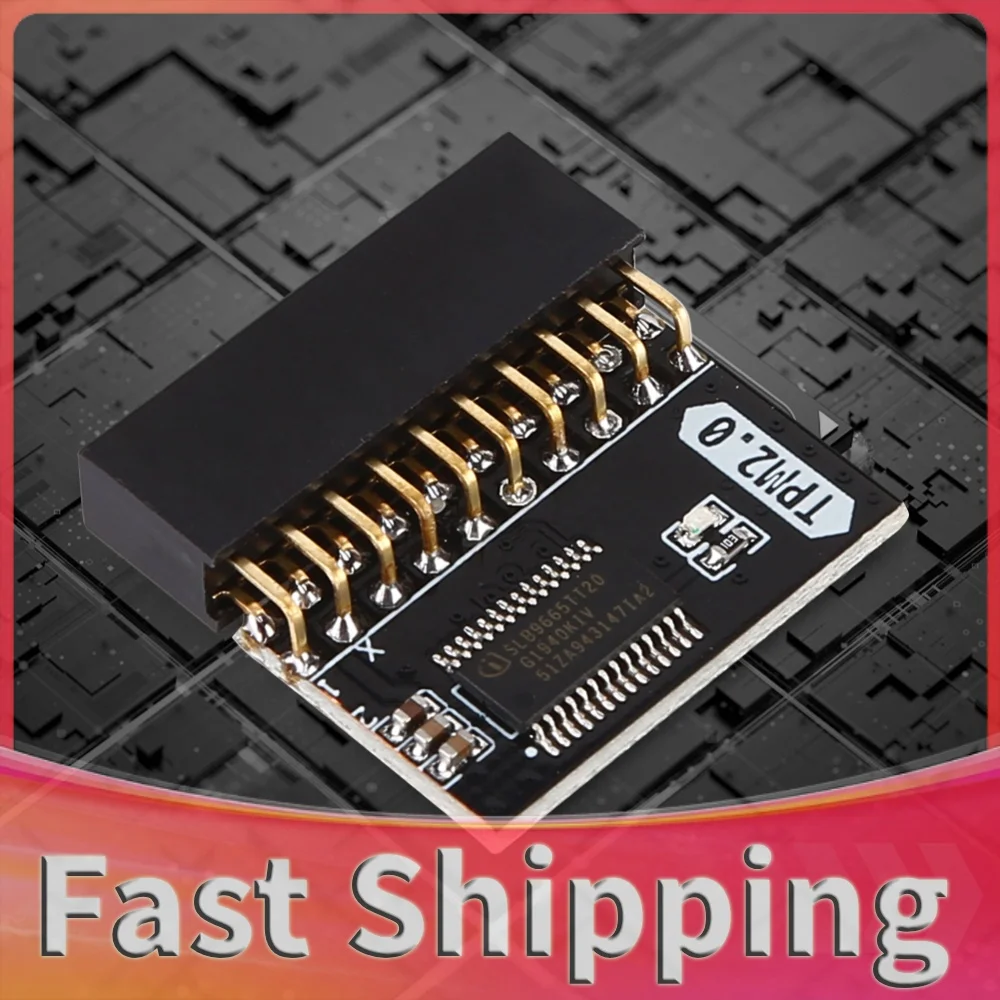 TPM 2.0 Encryption Module 20 Pin Motherboard Card Replacement Part TPM Remote Card 4 GB for Gigabyte Platform