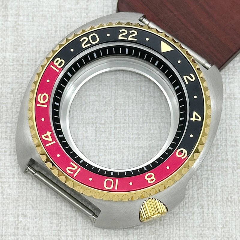 Mod 44mm SKX 6105 6309 Turtle Abalone Watch Case NH35 Case Sapphire Crystal 6105 Case Fit For NH34 NH35 NH36 NH38 NH70 Movement