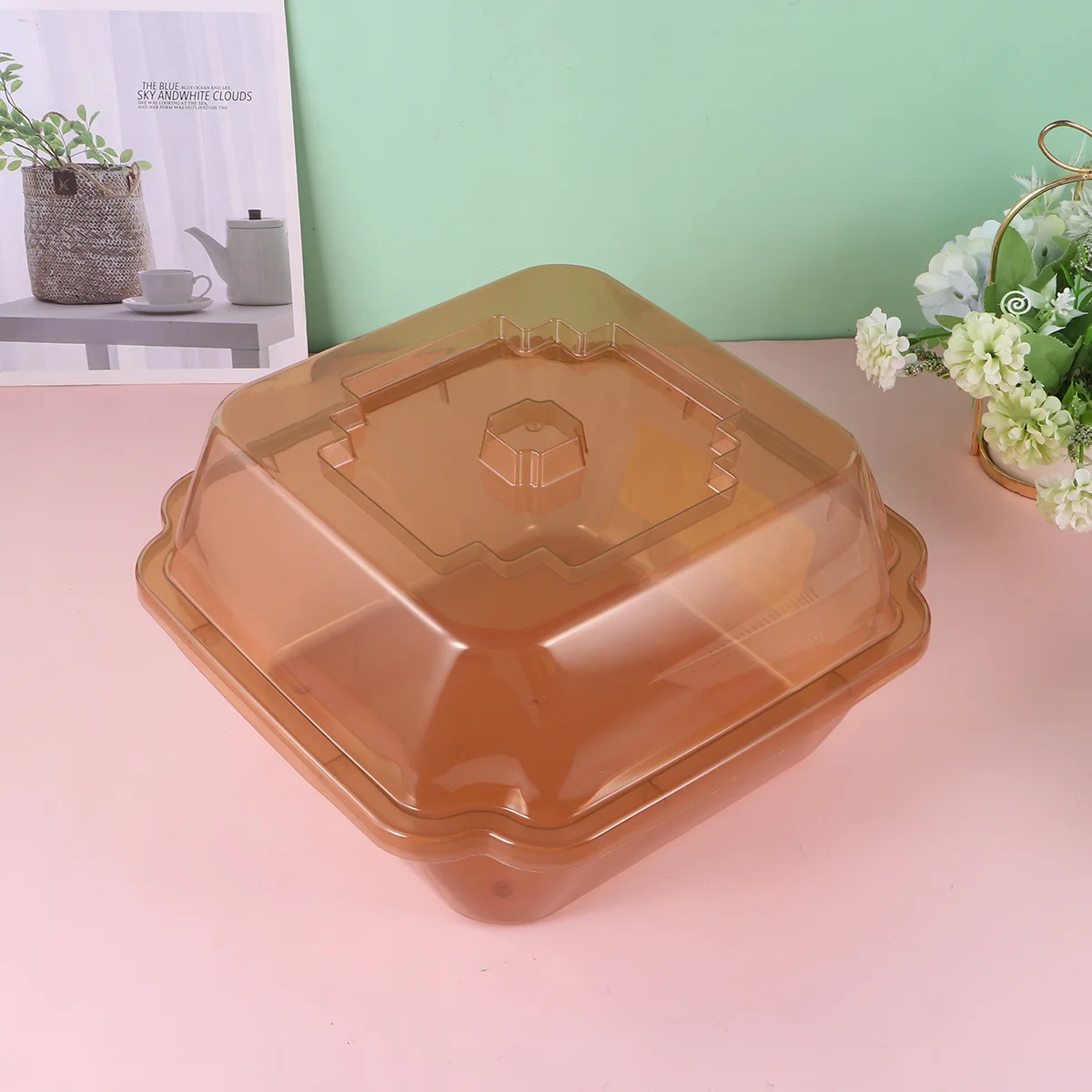 

1pc Kitchen Dish Rack Storage Box Transparent Lid Eco-Friendly Pp Water Draining Design Tableware Organizer For Bowl Spoon