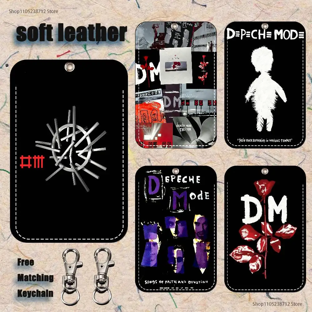 

D-Depeche-Mode Band Holder Keychain For Bank Business Work Card Holder Student Card Protective Case Bus Card