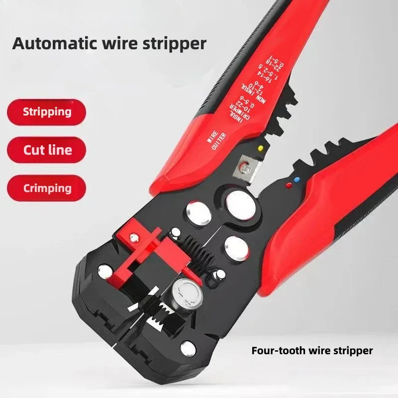 

Crimper Cable Cutter Professional Electrician Wire Stripper Tools Adjustable Automatic Wire Stripper Multifunctional Pliers