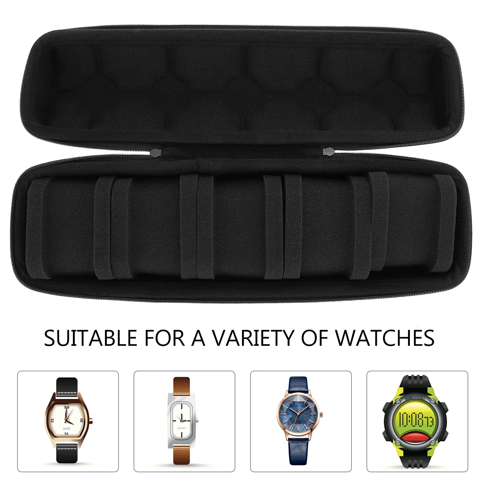 

1 pc Eva Watch Storage Box Anti-Fall Protective Jewelry Container Organizer Display Holder Gift Watch Case Gift Case