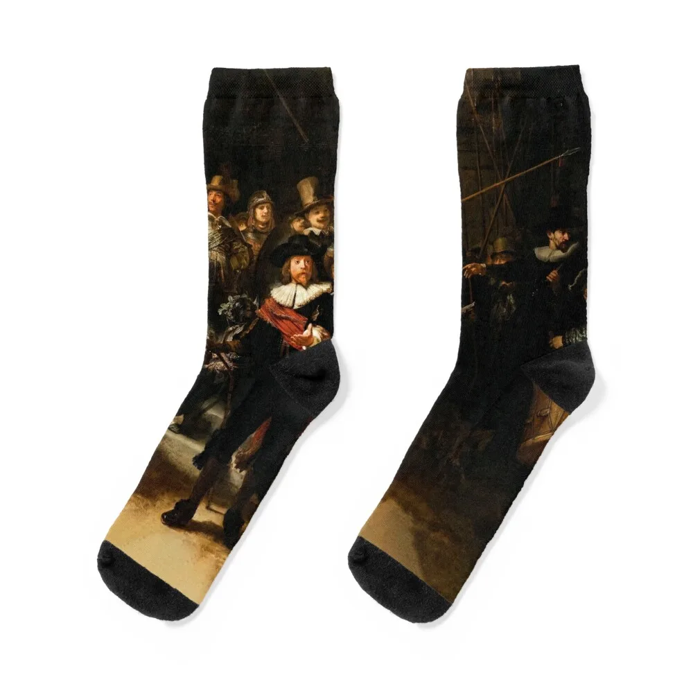 Night Watch Socks Stockings colored new year aesthetic Women Socks Men's