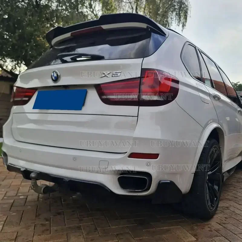 For BMW X5 F15 2013-2018 High Quality Glossy Black Carbon Look Rear Roof Spoiler Wings Tail Top  Wing Body Kits