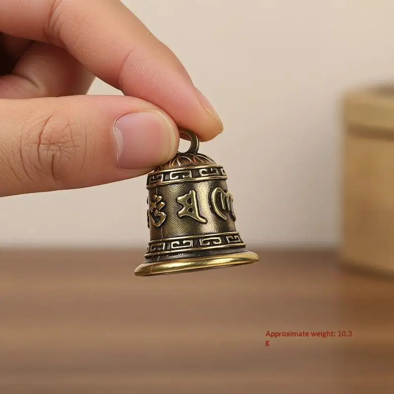Brass Handicraft  Six Word Mantra Wind Bell Creative Gift Home Decoration Pendant