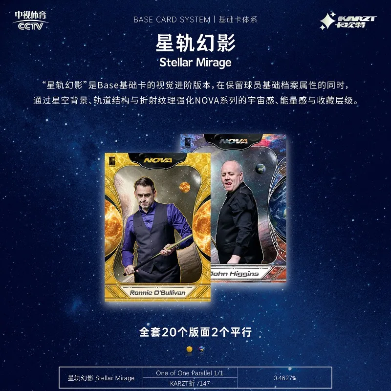 Genuine 2026 NOVA Snooker Hobby Trading Cards Pro Player Foil Inserts Official Set For Snooker Fans And Card Enthusiasts