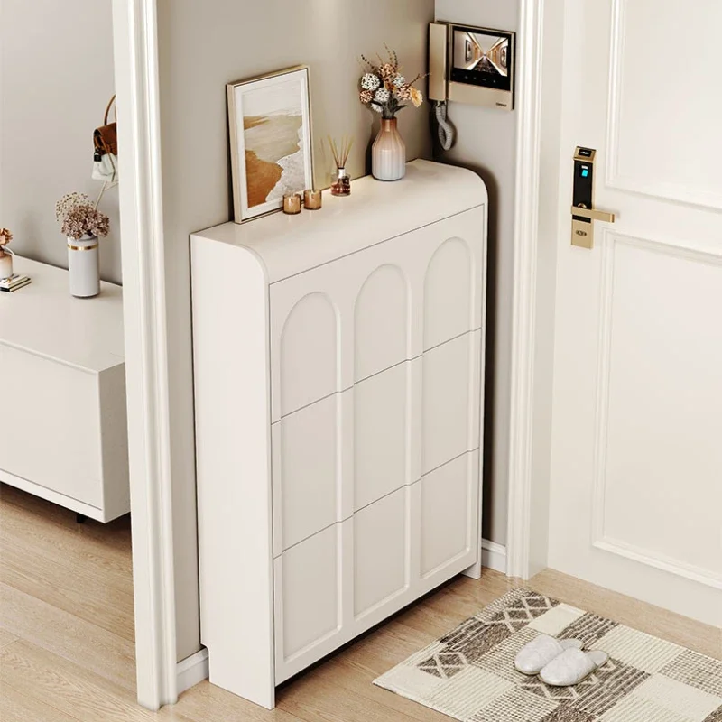 Cabinet Home Doorway Household Tilting Type Entrance  Integrated Storage Fantastic Space-Saving Shoe Rack