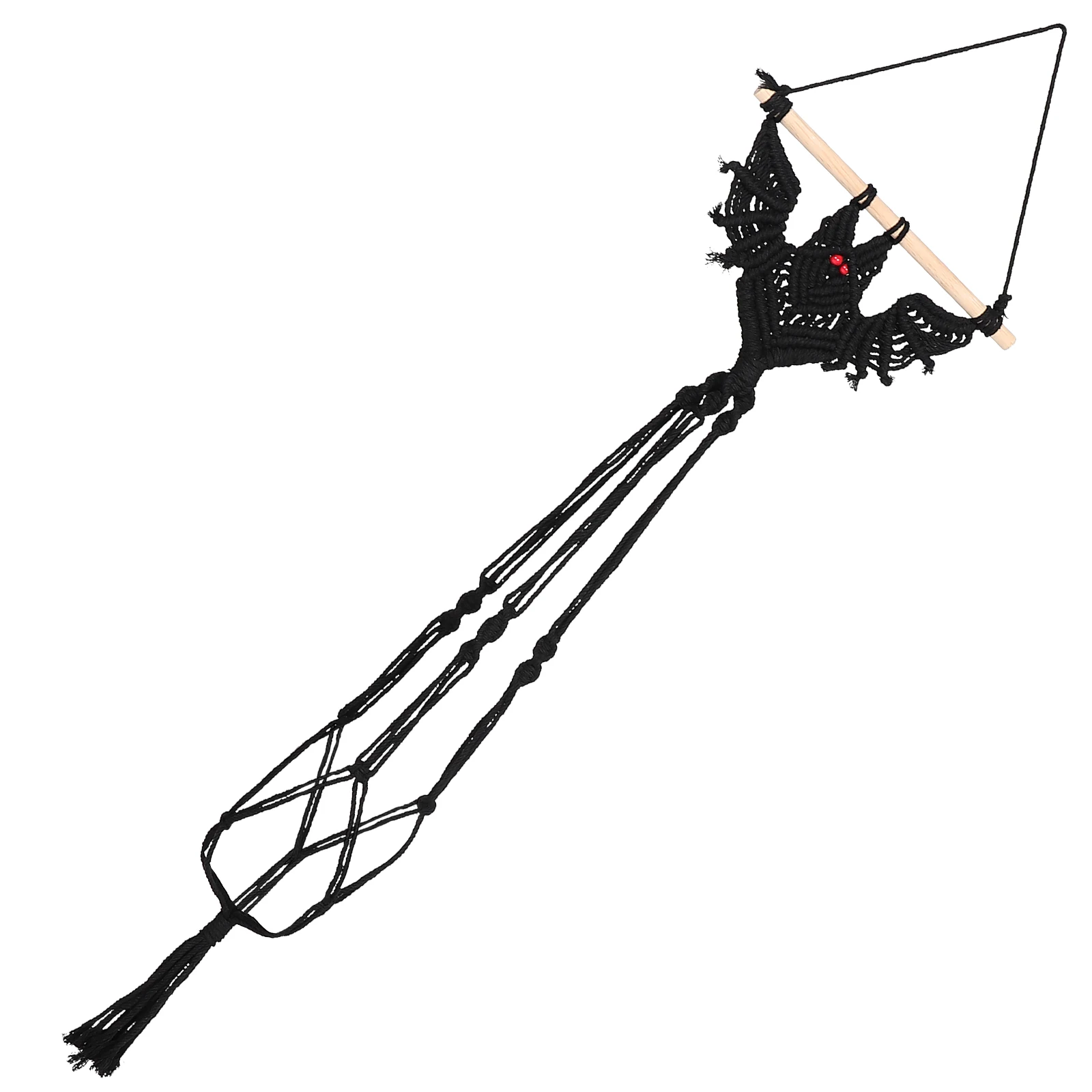 

Boho Bat Wall Decor Handmade Woven Pendant Halloween Party Prop Exquisite Craftsmanship Multifunctional Hanging Decoration