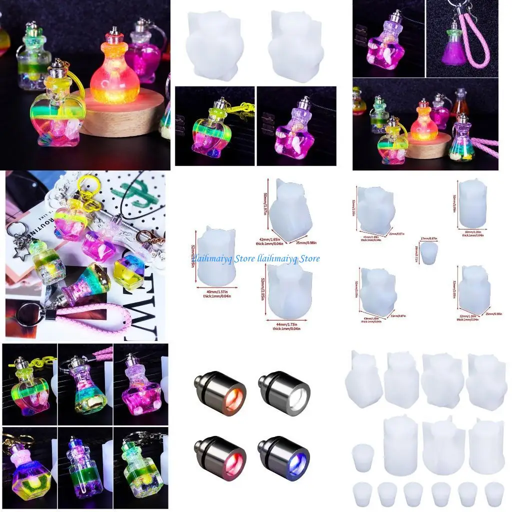 

573B 7 шт., силиконовая форма для дрейфа, форма для эпоксидной смолы, очаровательная подвеска для изготовления ювелирных изделий