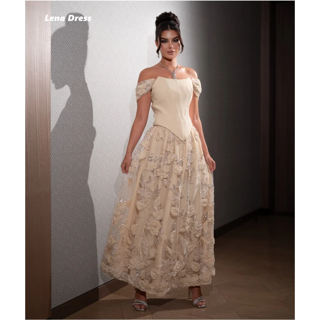 

Lena Evening Dresses Woman Elegant Women's Dresses for Party Dresses Luxury 2025 Off-shoulder Custom Made Line A Prom Gown Dress