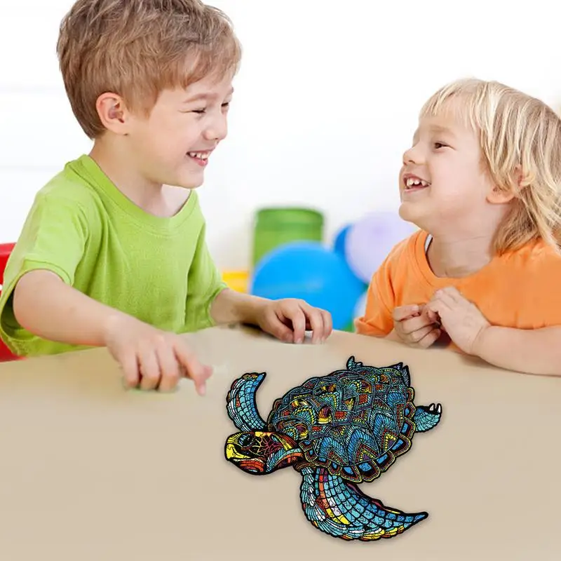 

Turtle Puzzle 3D Fun Wood Puzzles Adult Cool Irregular Educational Toy For Thanksgiving Day Birthday Develop Hand-Eye