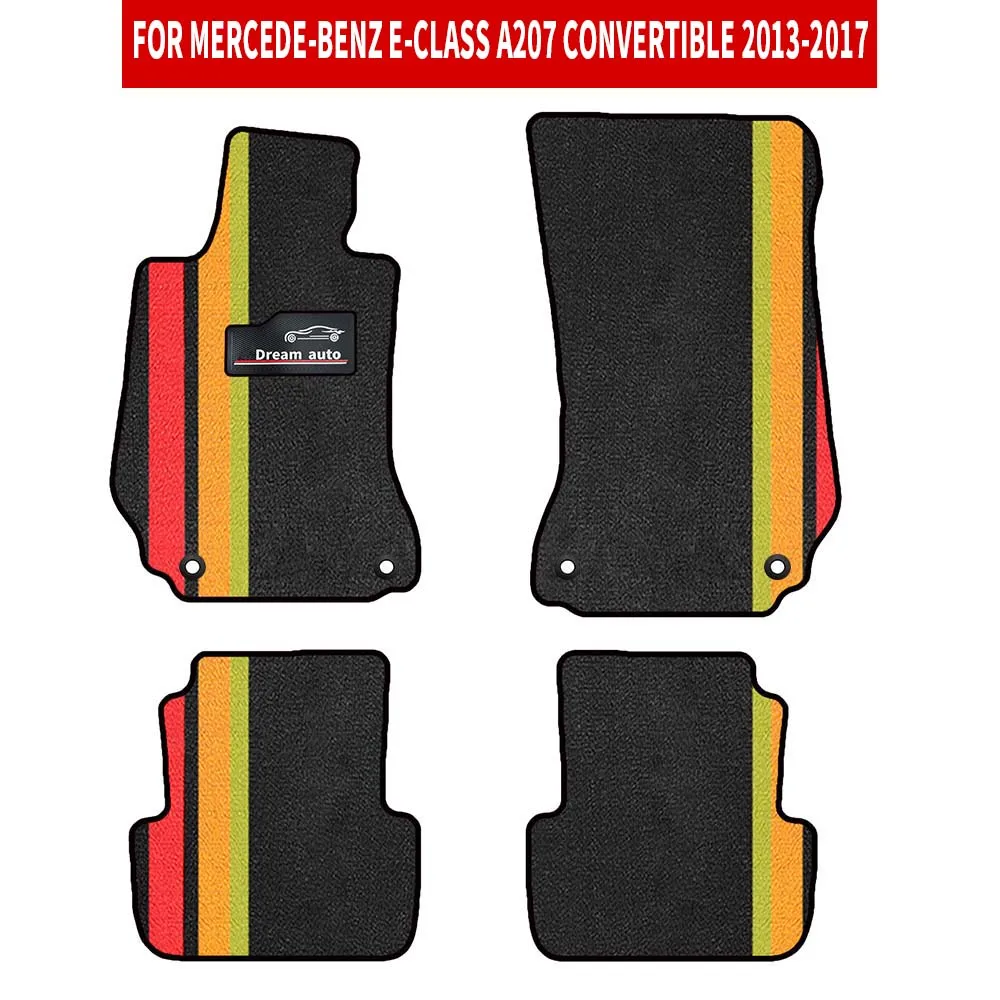 

Car Mats With Buttons For Mercede-Benz E-Class A207 Convertible 2013-2017 Xuanis Black Car-Specific Mats Floor Mats Non-Slip