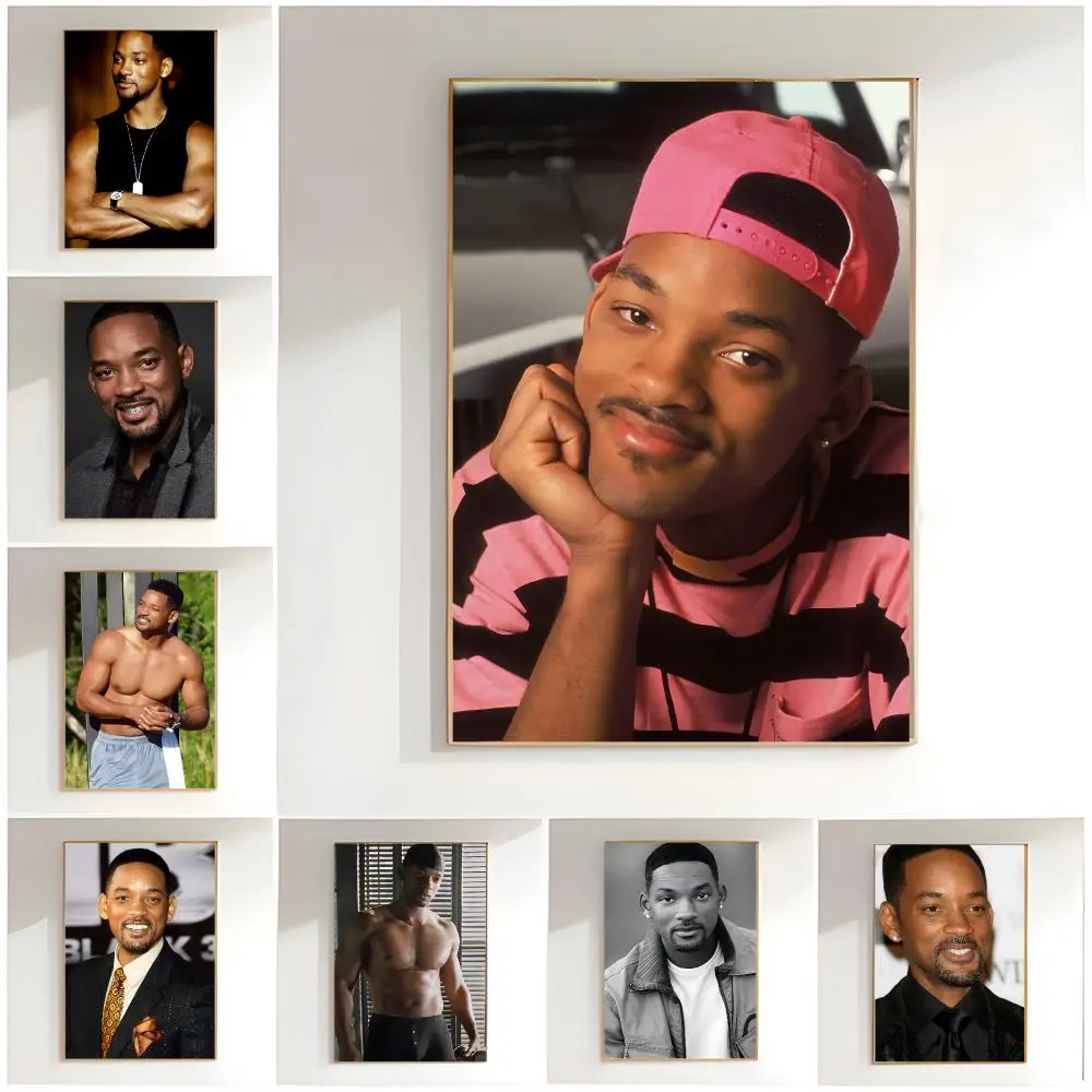 charming actor w-will smith Poster Classic Wall Art  Home Decor  Peel and Stick Unframed