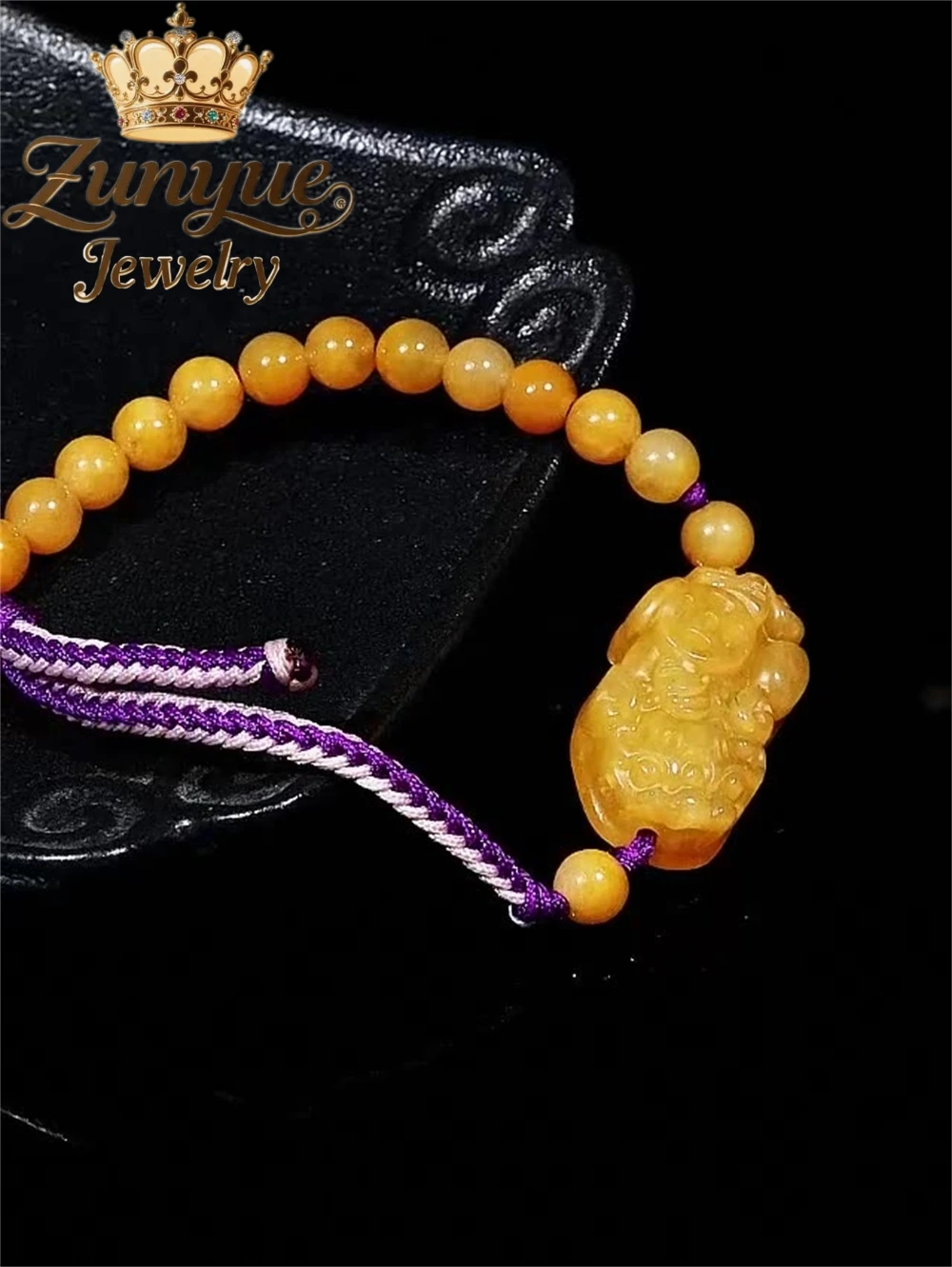 Natural Golden Thread Jade Money Pi Xiu Bracelet Guardian Gobi Jade Yellow Pi Qiu Jade Amulets And Mascots Exquisite Bracelet