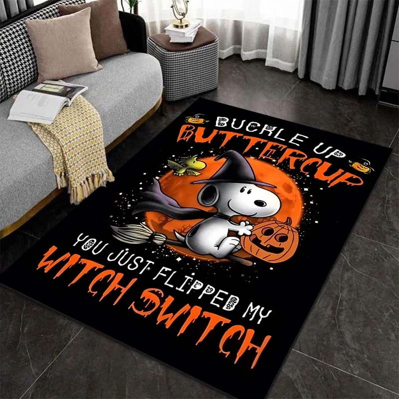 Snoopy Halloween Print tappeto tappeto per la casa soggiorno camera da letto divano zerbino Decor camera dei bambini tappetino antiscivolo regali di