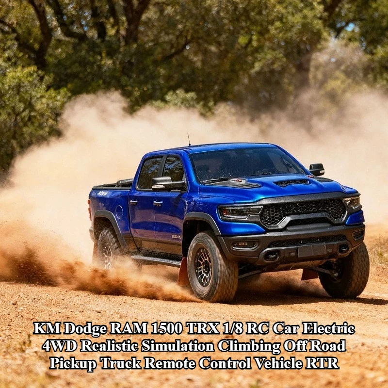 

KM Dodge RAM 1500 TRX 1/8 RC Car Electric 4WD Realistic Simulation Climbing Off Road Pickup Truck Remote Control Vehicle RTR