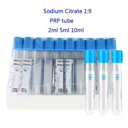 Tube de collecte de sang sous vide de poulet en plastique, tube de coagulation de laboratoire, citrate de sodium, couleur bleue, Stérys, 1:9, 50 pièces par lot