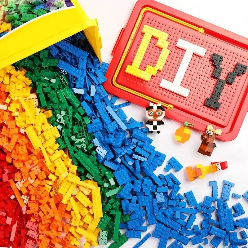 

500-1000PCS colorful bulk small particle building blocks DIY educational toys for boys and girls
