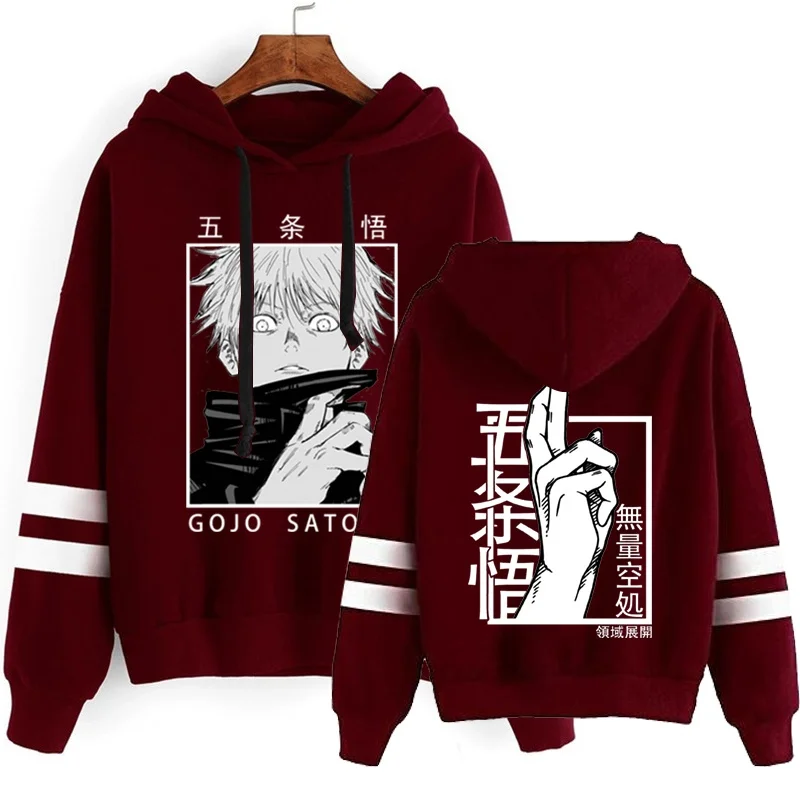 HOT Anime Gojo Satoru Hoodies Men Women Fashion Personality Hooded Sweatshirt Streetwear Casual Long Sleeve Pullover