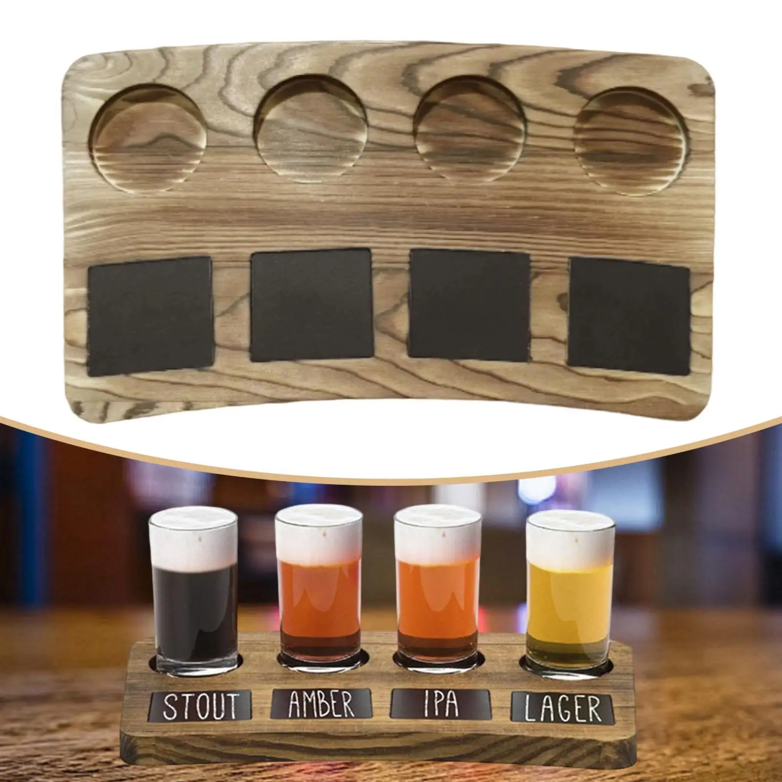 

Beer Tasting Flight Sampler Portable Freestanding Display Rack Flight Paddle for Drink Gifts for Men Home