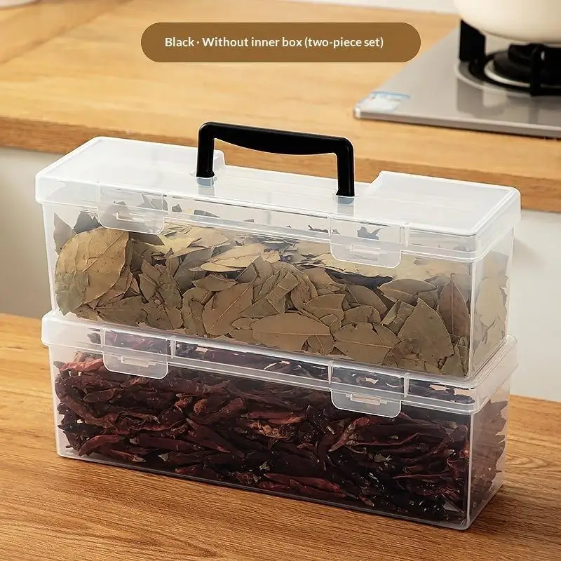Transparent Toolbox Impact Resistant Hardware Tool Storage Box with Handle for Professional Carpenter Repair Work