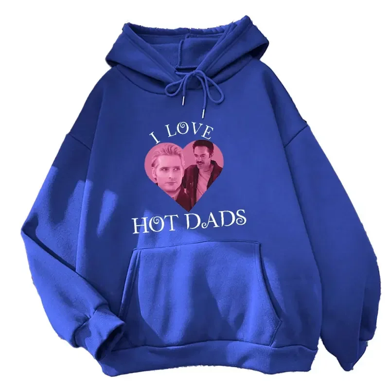 

I Love Hot Dads T-shirt The Twilight Men Women Loose Hoodire Saga Charlie Swan Billy Burke Graphic Sweatshirt Streetwear