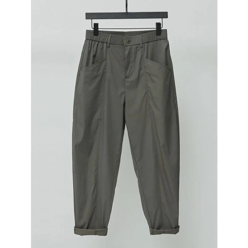 

Мужские повседневные брюки в стиле Харадзюку, свободного кроя, быстросохнущие, летние, новая модель, тонкие, укороченные, модные, брендовые, легкие, удобные шорты