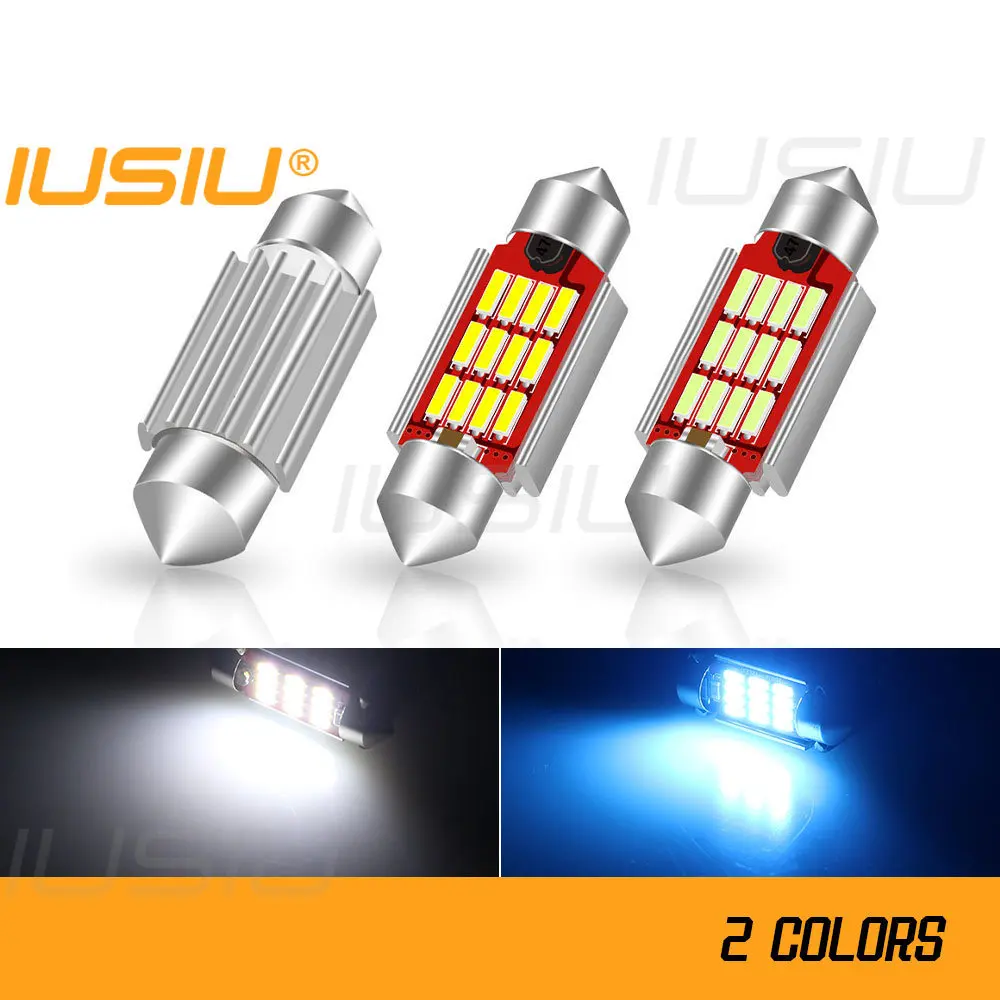 

IUSIU 2PCS Highlight C5W C10W Led Festoon 4014 Bulb 31mm 36mm 39mm 41mm Car Light Interior Reading Dome Door Trunk Signal Lamp