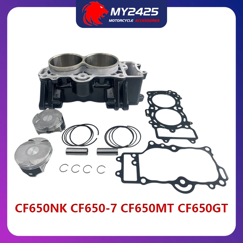 

Для CFMOTO CF650-7 CF650NK CF650MT CF650GT САМЫЙ мотоцикл с большим отверстием цилиндра, поршень и комплект прокладок, аксессуары для двигателя