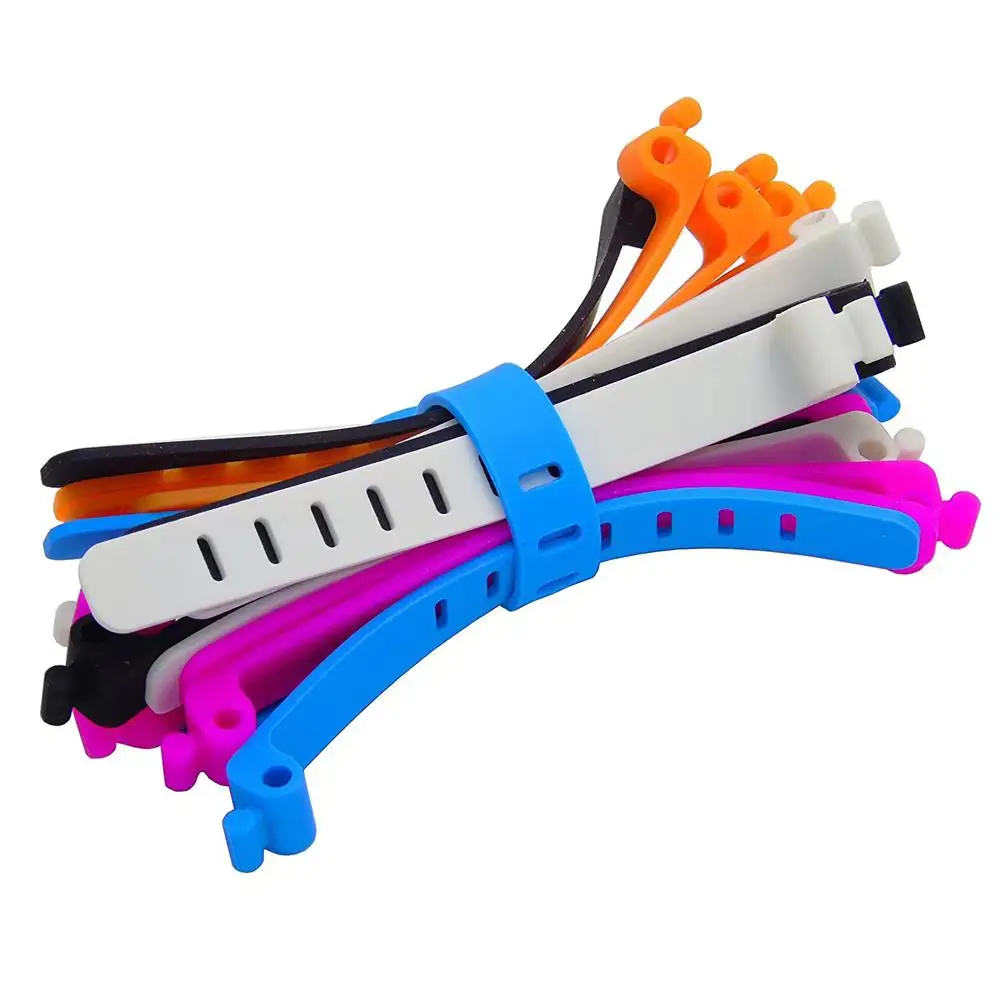 20Pcs Reusable Hook and Loop Fastening   Cable Ties with Microfiber Cloth and 20PCS  Silicone Bag Ties Cable Management