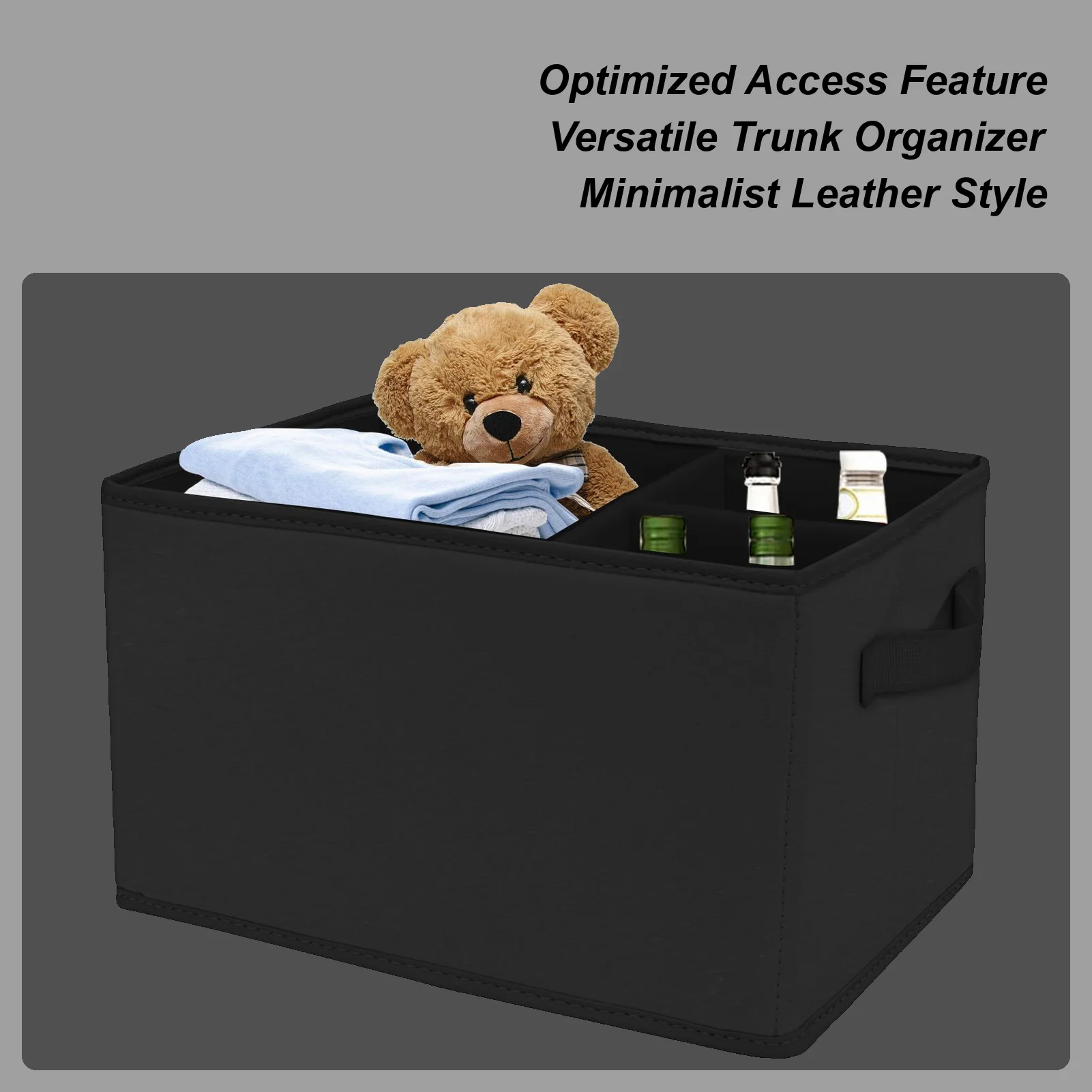 

Trunk Storage Box Large Capacity Car Trunk Storage Foldable Bin Holder With Space-Saving Design Large Capacity For Driver Trip