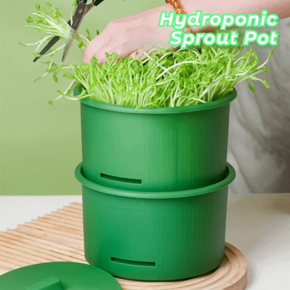 Plastic Bean Sprout Nursery Pots Ventilated Split Structure Soilless Cultivation Pot Non Toxic Stackable Bean Sprout Grower
