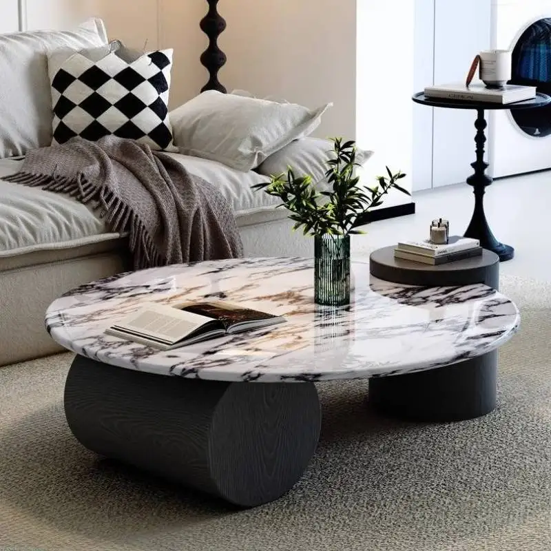 

Rustic Round Coffee Table European Style Unique Space Saving Modern Coffee Table Nordic Minimalist Stoliki Kawowe Furniture Home