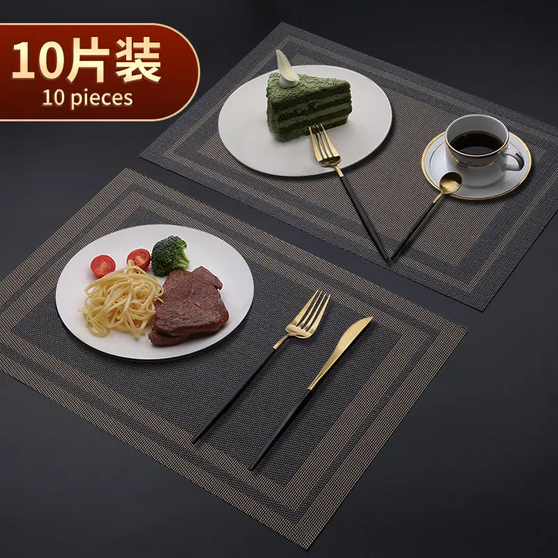 Japanese Nordic PVC Western Placemat Heat Resistant Table Pad Household Hotel Dish Mat Pack4 Pack10 Waterproof Oilproof EasyWipe