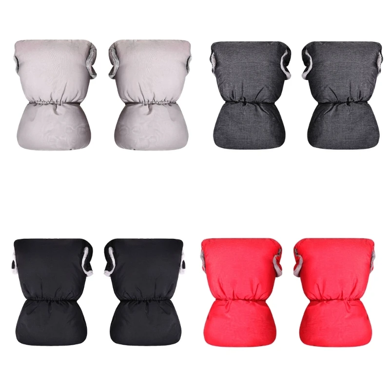 Pushchair Hand Warmer Gloves Universal Pushchair Hand Warmer Muff Mittens Windproof Splashproof Handmuffs for Pram W3JF