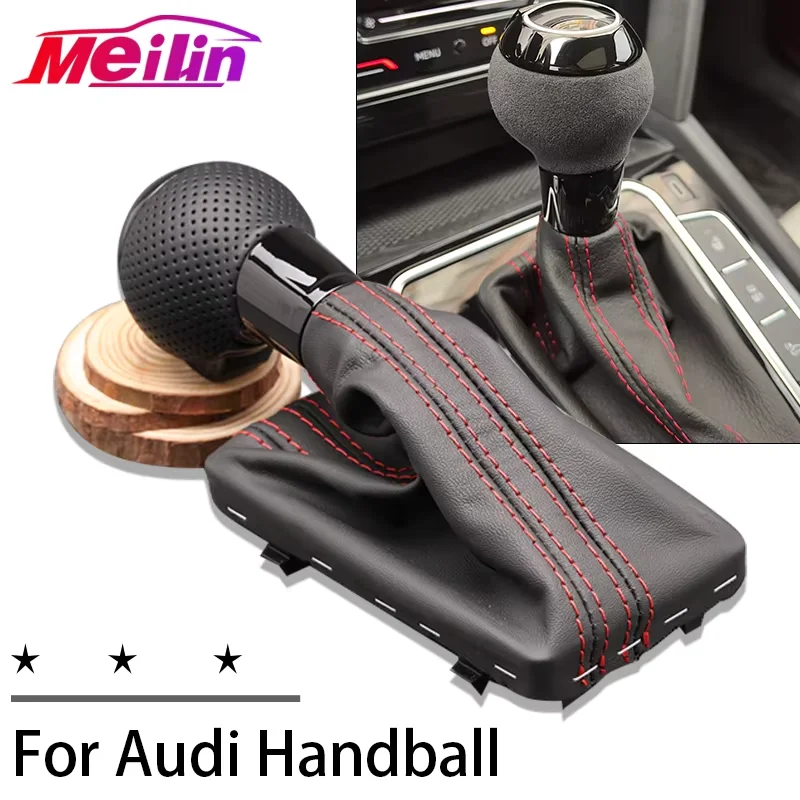 

Подходит для Audi A3 S3 RS3 Q3 S6 RS6 A6 A4 A5 A7 Q7 A1 TT Q5 Ручка автоматического переключения передач, головка ручки рычага переключения передач, перфорированная и furr