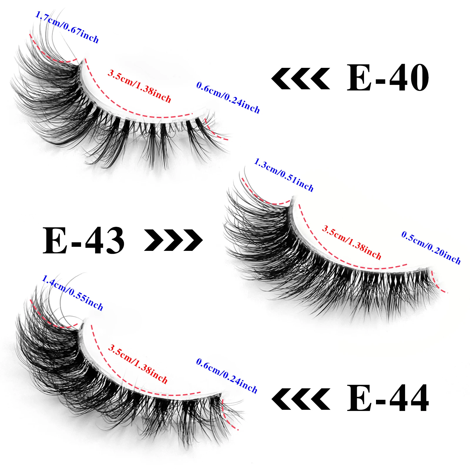 5 Paar Wimpern, natürlicher Look, zarte, kreuzförmige Wimpern, transparentes Band, 3D-Wimpern, flauschige, weiche Wimpern, Wimpernverlängerung, falsche Wimpern – Detail 6