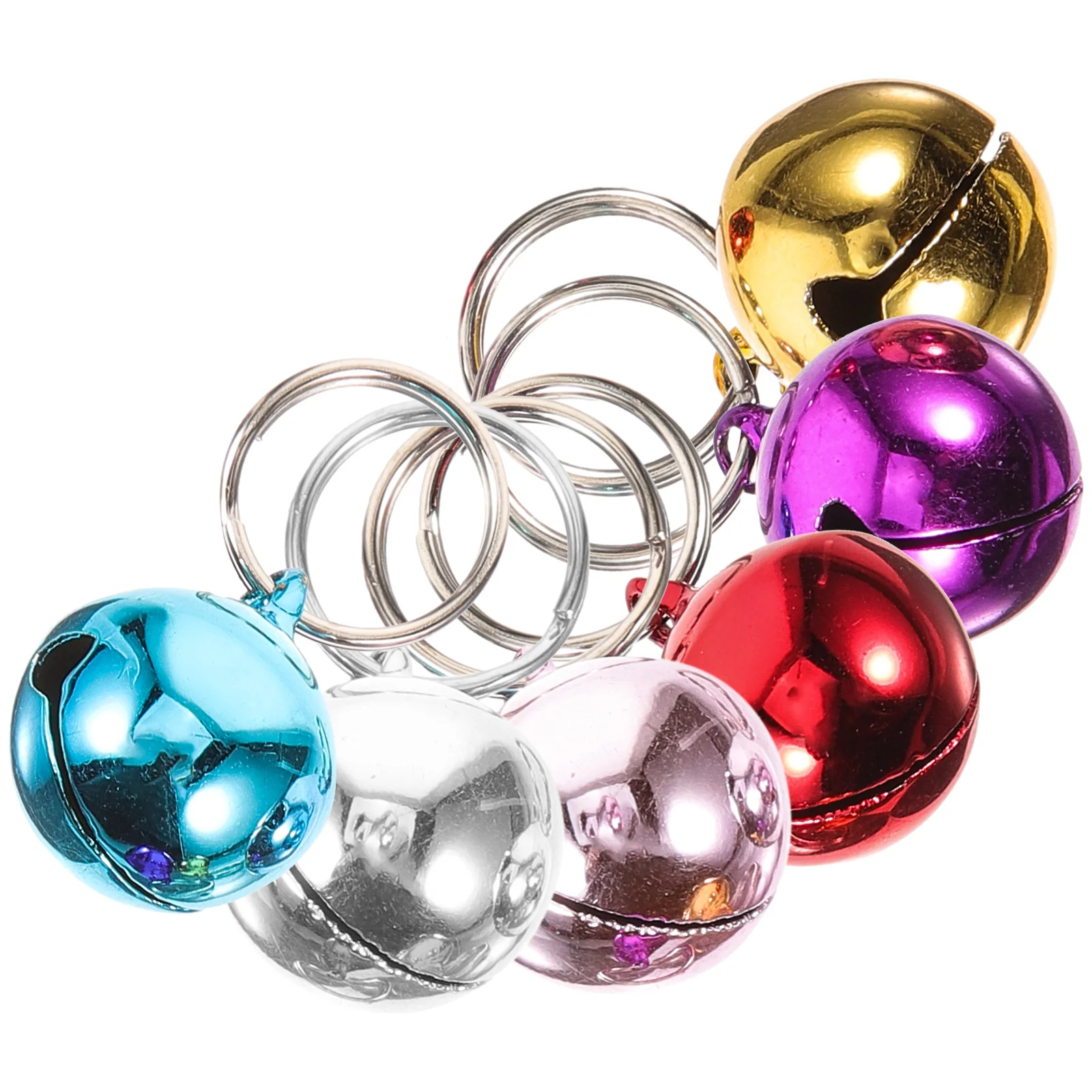 

6 Pcs Bell Accessories Colorful Stainless Steel Dog Collar Bells Cat Hanging Vintage Pet Pendant Christmas Decor