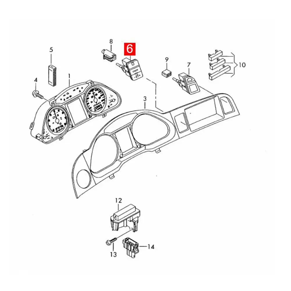 WXZOS Instrument Cluster Multifunction Switch 4LD927123 for Audi 2009-2011 A6 C6