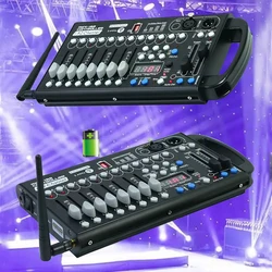 Consola DMX inalámbrica con batería 192, controlador de efecto de luz de escenario con batería integrada recargable, 192CH